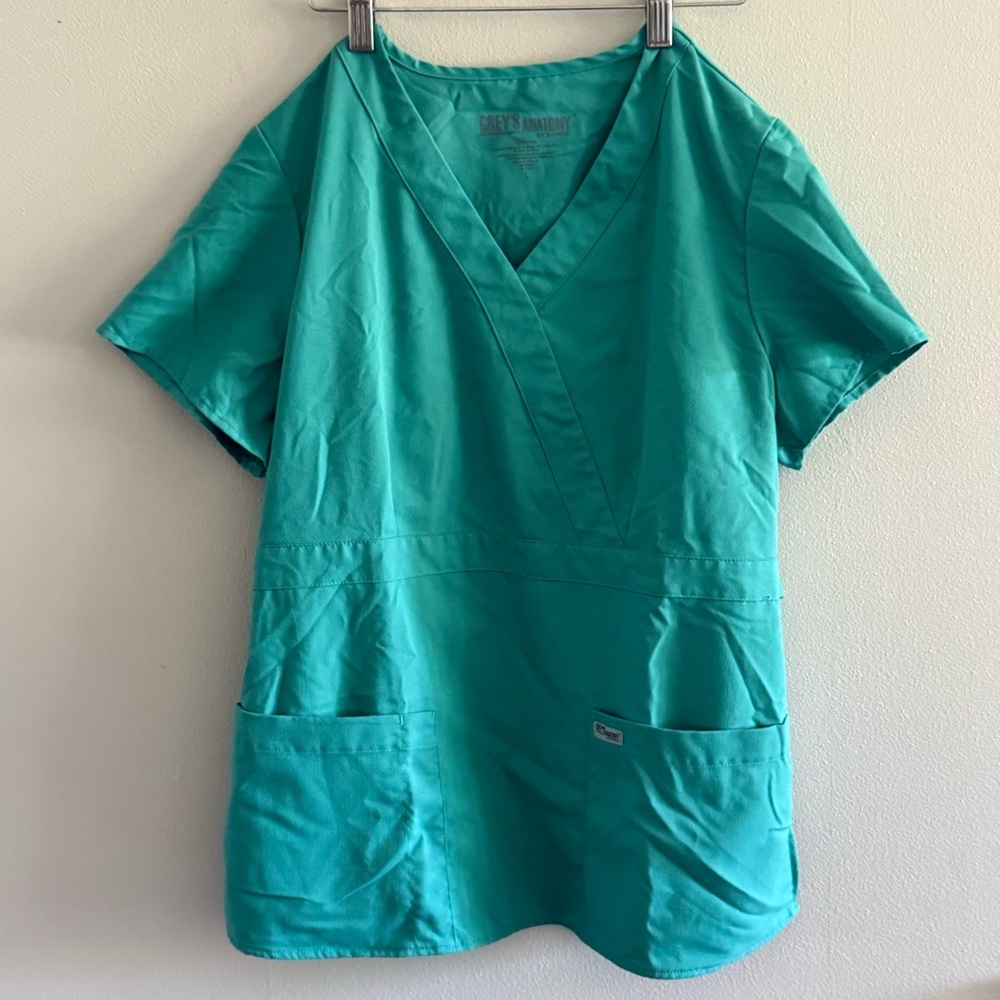 Grey's Anatomy jade green scrub top